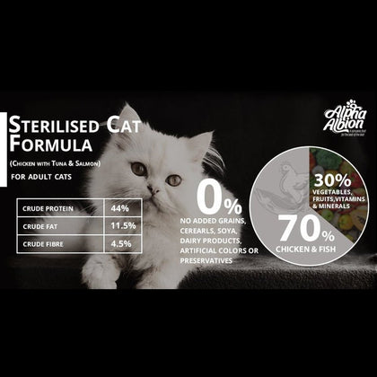 Barekmor: Sterilised Adult Cats Formula (Chicken & Fish) - ZARDS PET SUPPLIES - Alpha Albion - Dry Cat Food