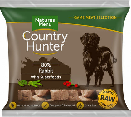 COUNTRY HUNTER RAW NUGGETS FULL-FLAVOURED RABBIT FOR ADULT DOGS-1KG - ZARDS PET SUPPLIES - Natures Menu - RAW Dog Food