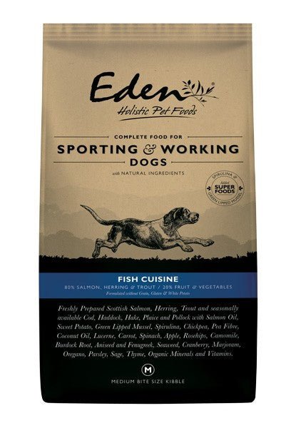 Eden: Working Dog Fish Cuisine 15kg - ZARDS PET SUPPLIES - Eden Pet Foods - Dry Dog Food