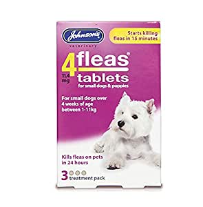 Johnsons 4Fleas Tablets Puppies & Small Dogs 3 Treatment Pack - ZARDS PET SUPPLIES - Johnson's - Dog Flea & Tick Treatments