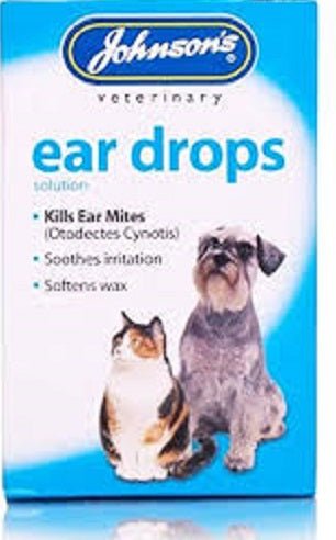 Johnson's Ear Drops Solution for Cats and Dogs 15ml - ZARDS PET SUPPLIES - Johnson's - Dog Health Supplements