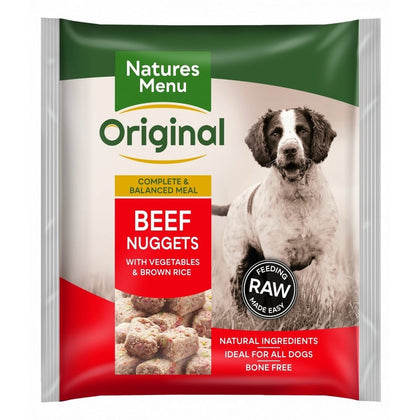 NATURES MENU RAW MEALS BEEF NUGGETS FOR ADULT DOGS - ZARDS PET SUPPLIES - Natures Menu - RAW Dog Food