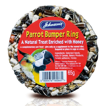 Parrot Bumper RIng 65g, A Natural Treat Enriched With Honey - ZARDS PET SUPPLIES - Johnson's - Bird Treats