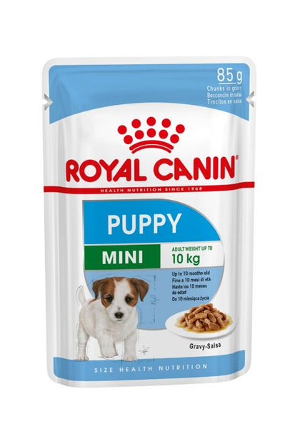 Royal Canin: Mini Puppy Wet Food (in Gravy-Salsa) 12x85g Pouches - ZARDS PET SUPPLIES - ROYAL CANIN® - Wet Dog Food