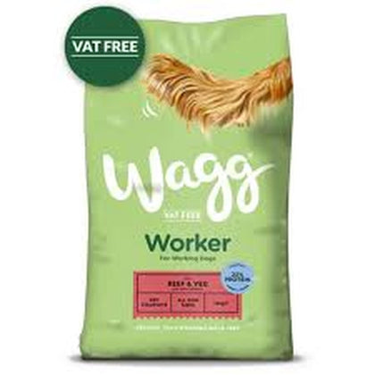 Wagg Worker Adult Dry Dog Food With Beef & Veg 16Kg - ZARDS PET SUPPLIES - WAGG - Dry Dog Food